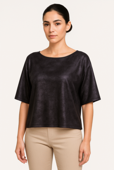 טופ כהה בגיזרת אוורסייז-דגם בשמת