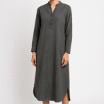 גלביה אפורה ארוכה-דגם פיטנגו