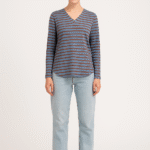 טי כותנה פסי חלודה-דגם לילי