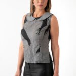 גופיה מחויטת בהדפס מריחה-דגם ג'ייד